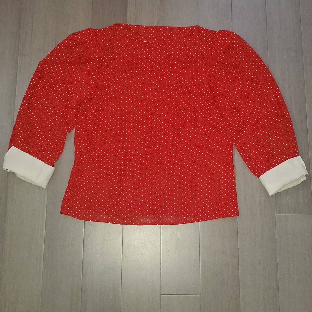 Vintage 70s puff sleeve top